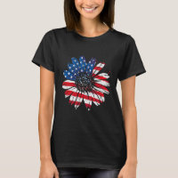 Drapeau Américain Vintage Tournesol Heureux 4ème D