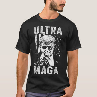 T-shirt Drapeau américain vintage Ultra Maga drôle ultra-m