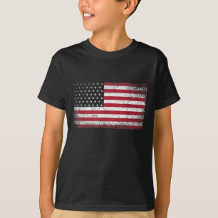 T-shirt Drapeau américain Vintage USA Hommes Femmes Pa