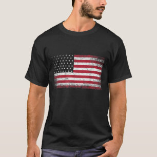 T-shirt Drapeau américain Vintage USA Hommes Femmes Pa