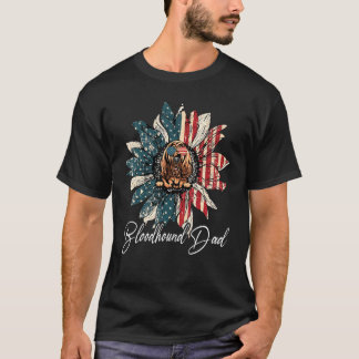T-shirt Drapeau américain vintage Usa Meilleur Bloodhal Pa