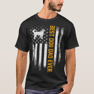 T-shirt Drapeau américain vintage USA Meilleur chien de ca