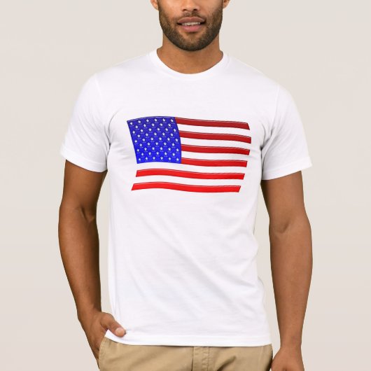 T-shirt Drapeau américain vitreux (Devant)