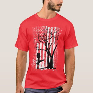 T-shirt Drapeau américain Woodworker Lumberjack