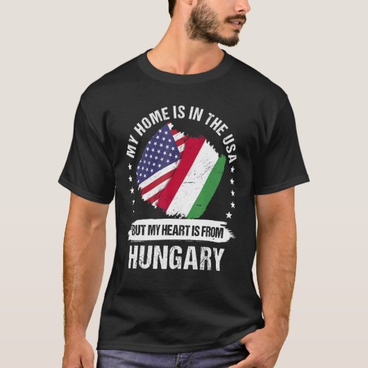 T-shirt Drapeau American Patrie Hungary R (Devant)