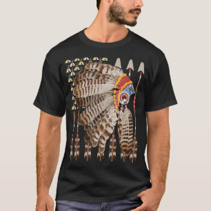 T-shirt Drapeau amérindien américain Cherokee Patriotic In