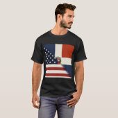 T-shirt Drapeau Amérique République Dominicaine | US D.R. (Devant entier)
