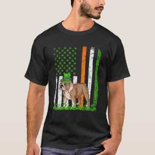 T-shirt Drapeau anglais Bulldog Amoureux de les chiens St