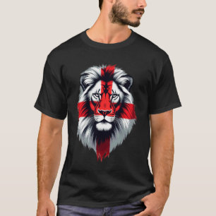 T-shirt Drapeau anglais St George Lion Visage Angleterre S