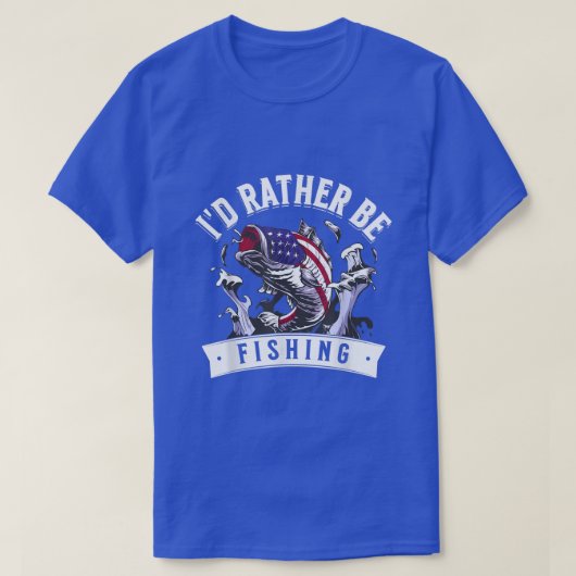 T-shirt Drapeau Angler Américain Je Préfère Pêcher 105 (Design devant)