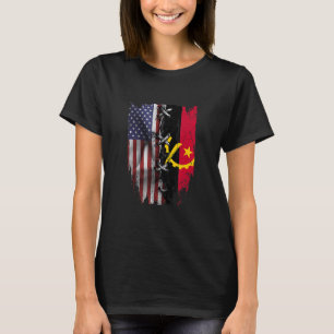 T-shirt Drapeau angolais américain cultivé Racines angolai