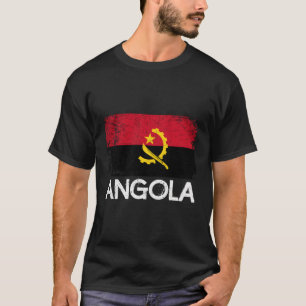 T-shirt Drapeau Angolais Vintage Fait En Angola Cadeau