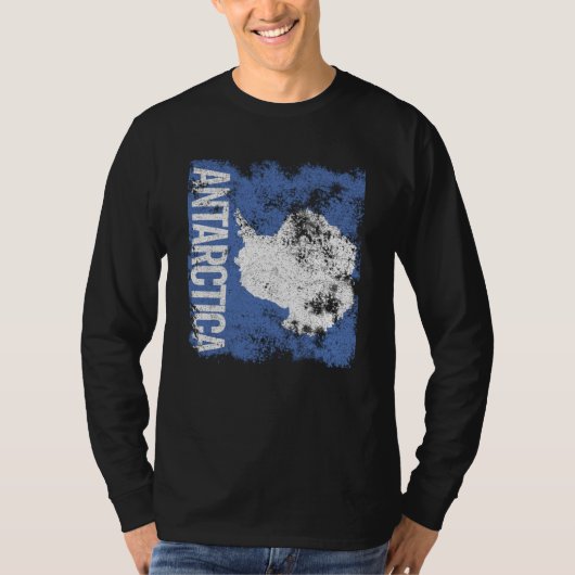 T-shirt Drapeau Antarctique en détresse (Devant)