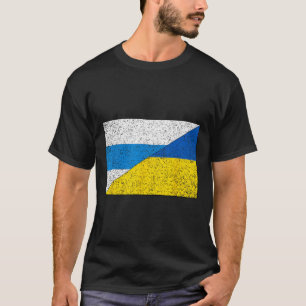 T-shirt Drapeau anti-guerre russe Drapeau ukrainien Net Vo
