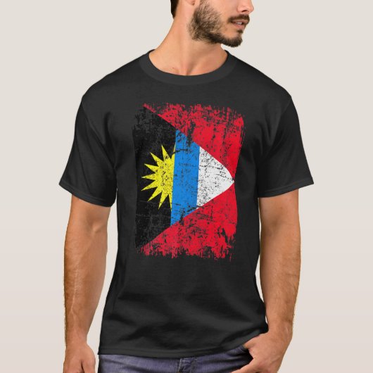 T-shirt Drapeau Antigua-Et-Barbuda Vintage (Devant)