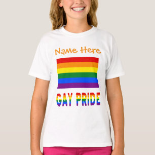 T-shirt Drapeau arc-en-ciel de la fierté gay personnalisé 
