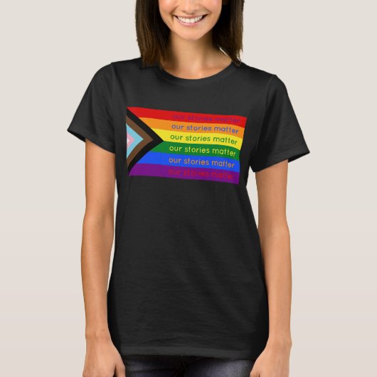 T-shirt Drapeau arc-en-ciel de l'intersection de la fierté (Devant)