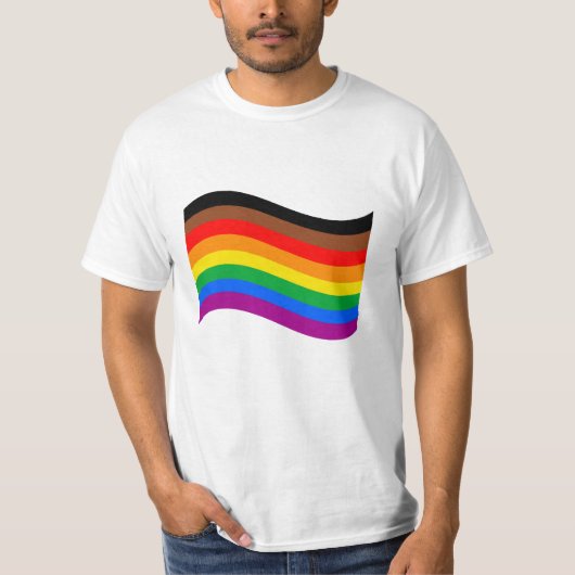 T-shirt Drapeau arc-en-ciel de Philly Pride (Devant)