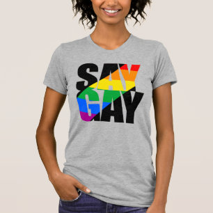 T-shirt Drapeau arc-en-ciel "Dis Gay"