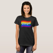 T-shirt Drapeau arc-en-ciel droit PFLAG gay ally LGBT LGBT (Devant entier)