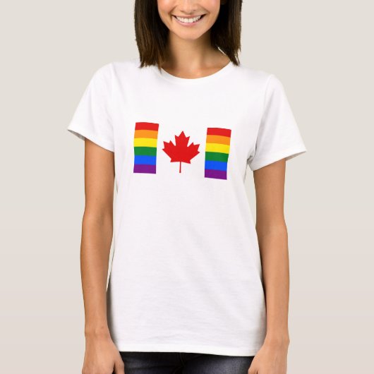 T-shirt Drapeau arc-en-ciel du Canada (Devant)