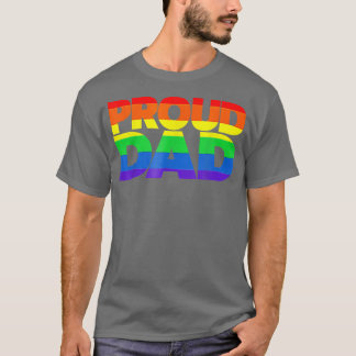 T-shirt Drapeau arc-en-ciel Fier Gay pride de Fête des pèr