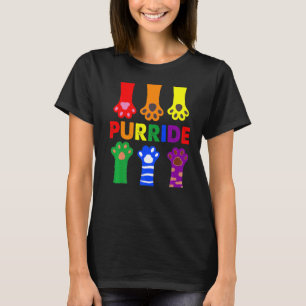T-shirt Drapeau Arc-en-ciel Fierté Gay Ally Purride Chat M