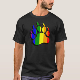T-shirt Drapeau arc-en-ciel Gay Bear Paw
