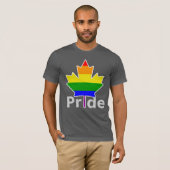 T-shirt Drapeau arc-en-ciel Gay pride Canada Feuille d'éra (Devant entier)