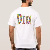 T-shirt Drapeau arc-en-ciel Gay pride DIVA Fabrique LGBT L (Dos)