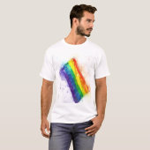T-shirt Drapeau arc-en-ciel gris (Devant entier)
