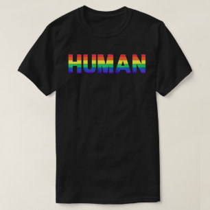 T-shirt Drapeau arc-en-ciel HUMAIN (LGBT)