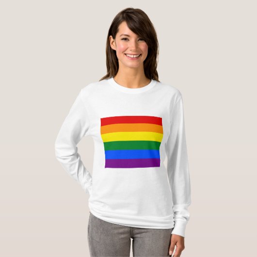 T-shirt Drapeau arc-en-ciel (LGBT) (Devant entier)