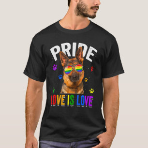 T-shirt Drapeau arc-en-ciel LGBT Fierté gay Berger alleman
