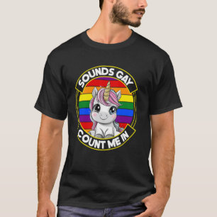 T-shirt Drapeau Arc-en-ciel LGBT Fierté Gay Sons Gay Compt
