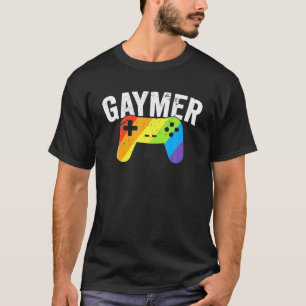 T-shirt Drapeau arc-en-ciel LGBT Fierté Gaymer Gay Lesbien