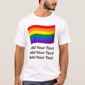 T-shirt Drapeau arc-en-ciel LGBT Gay pride Drapeau Texte p (Devant)