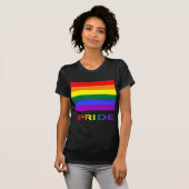 T-shirt Drapeau arc-en-ciel LGBT Pride & Texte Femmes (Devant entier)