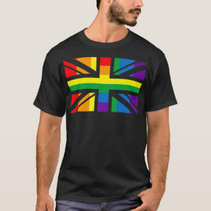 T-shirt Drapeau arc-en-ciel LGBTQ de la Grande-Bretagne Ga