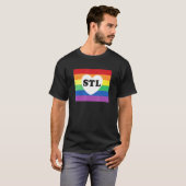 T-shirt Drapeau arc-en-ciel Lqbtq St Louis Stl Gay pride (Devant entier)