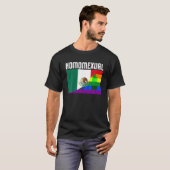 T-shirt Drapeau arc-en-ciel mexicain gay pride Fier Homose (Devant entier)