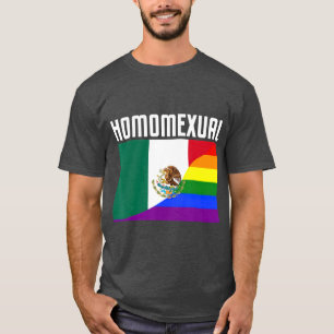 T-shirt Drapeau arc-en-ciel mexicain gay pride Fiers Homos
