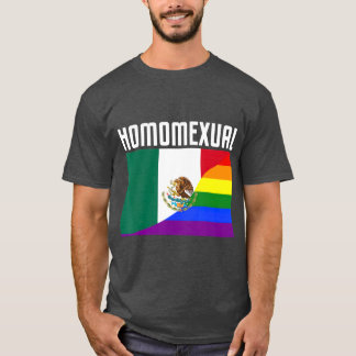 T-shirt Drapeau arc-en-ciel mexicain gay pride Fiers Homos