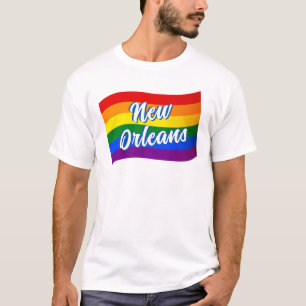 T-shirt Drapeau arc-en-ciel Nouvelle-Orléans Gay pride LGB