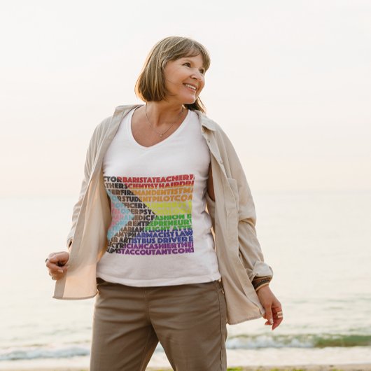 T-shirt Drapeau arc-en-ciel progressiste LGBT Script gay