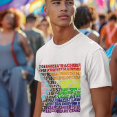 T-shirt Drapeau arc-en-ciel progressiste LGBT Script gay