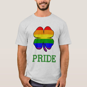 T-shirt Drapeau arc-en-ciel Shamrock Fierté Gay