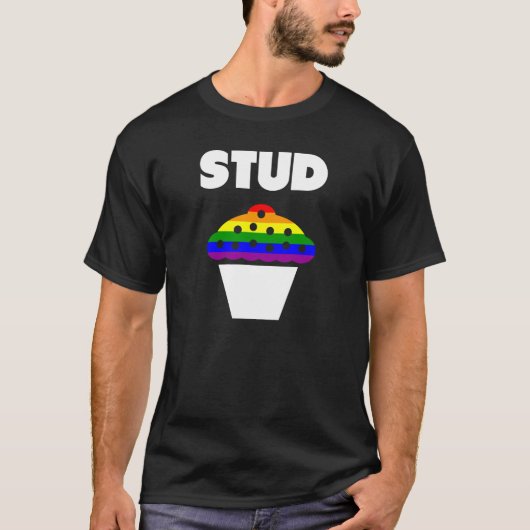 T-SHIRT DRAPEAU ARC-EN-CIEL STUD MUFFIN (Devant)