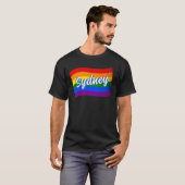 T-shirt Drapeau arc-en-ciel Sydney Australie Gay pride LGB (Devant entier)