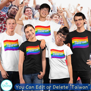 T-shirt Drapeau arc-en-ciel Taïwan Gay pride LGBT LGBT